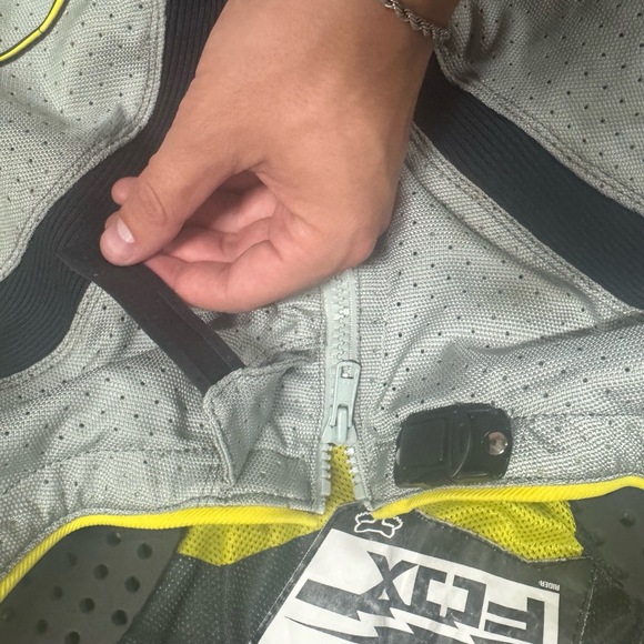 Fox Racing Mens Motocross Pants Size 36 Grey Black Yellow Y2K Perforated Offroad - Picture 5 of 7